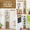 6-Tier Corner Bookshelf with Storage Cabinet 67 Inch Industrial Bookcase